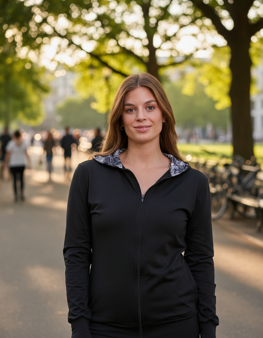 Campera Deportiva De Mujer Larga Con Capucha Talles Grandes