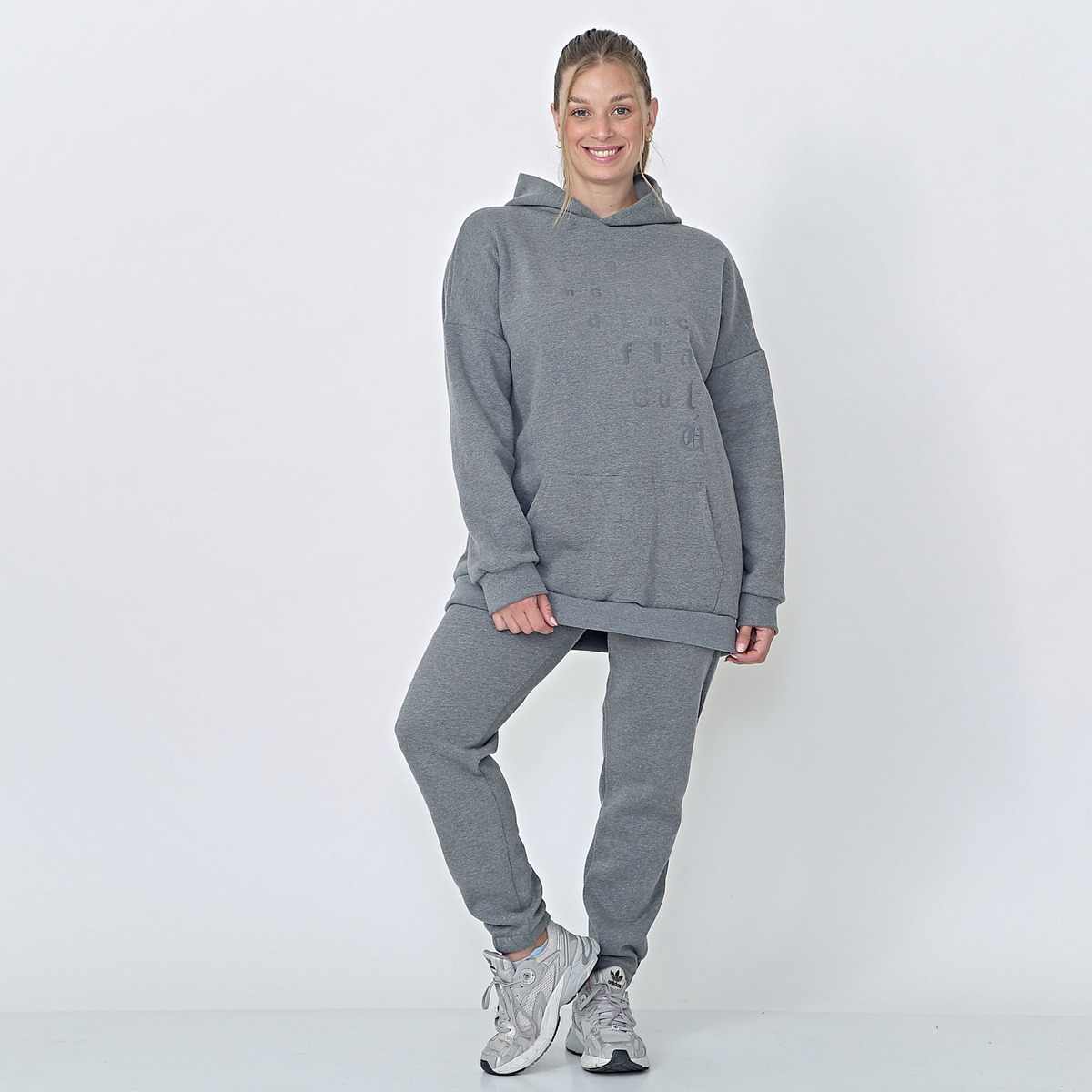 Buzo Amplio Hoodie De Dama Deportivo Oversize Talles Grandes - Imagen 6