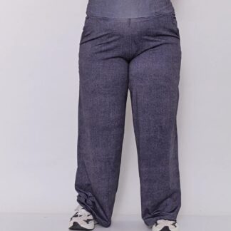Pantalón Ancho Microfibra C/ Lycra Simil Denim Talles Grande