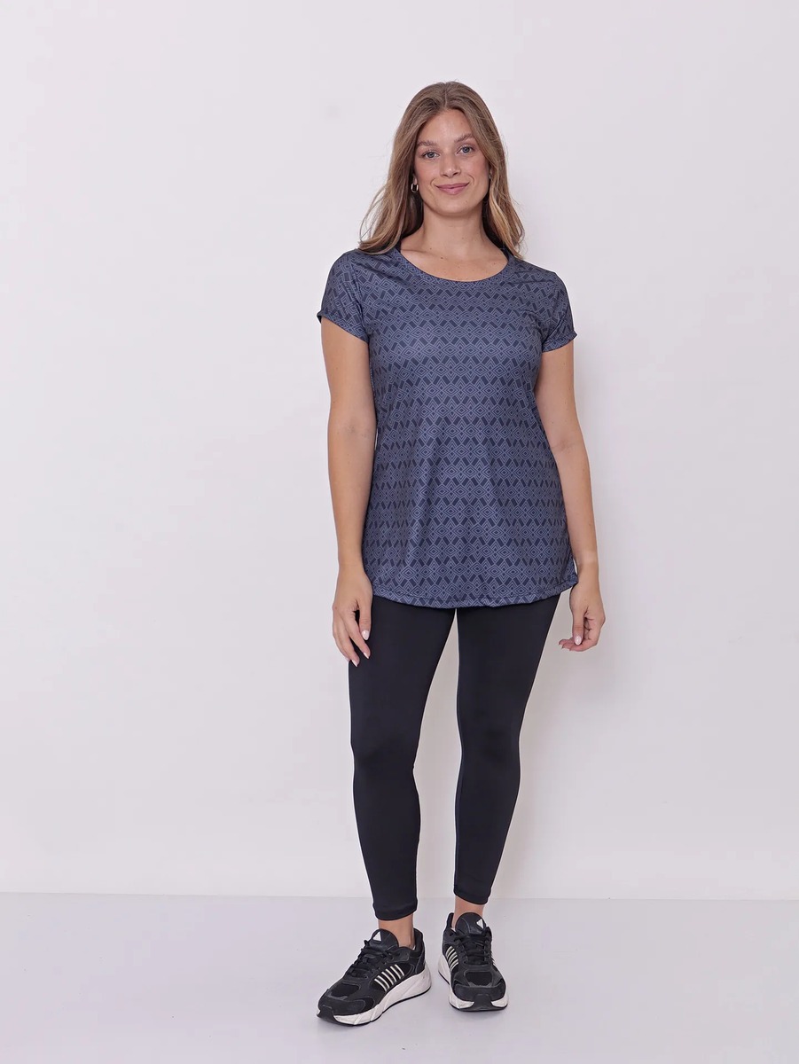 Remera Manga Corta Mujer Cuello Redondo Larga Talles Grandes