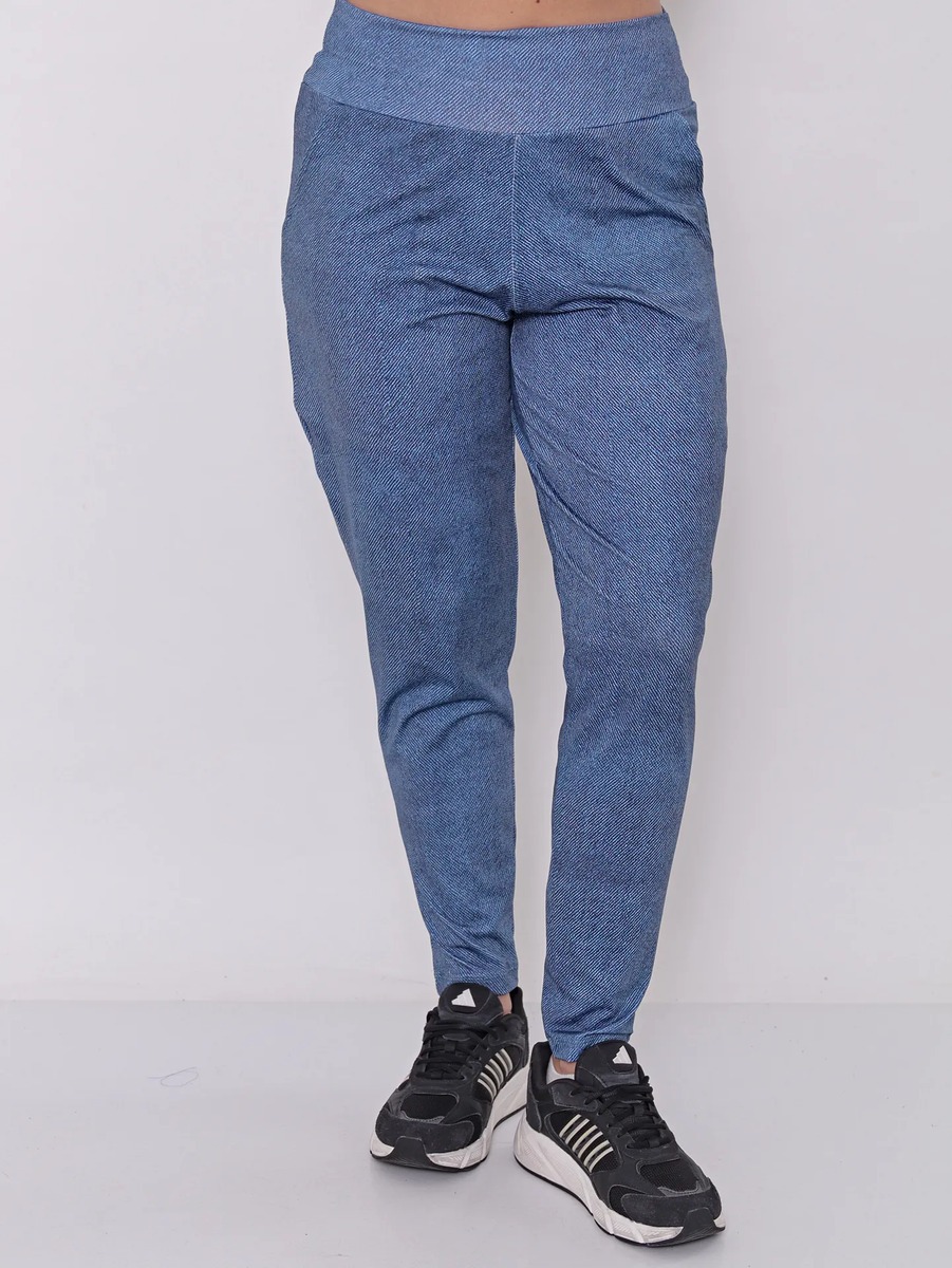 Babucha Mujer Pantalón Deportivo Estampa Jean Talles Grandes