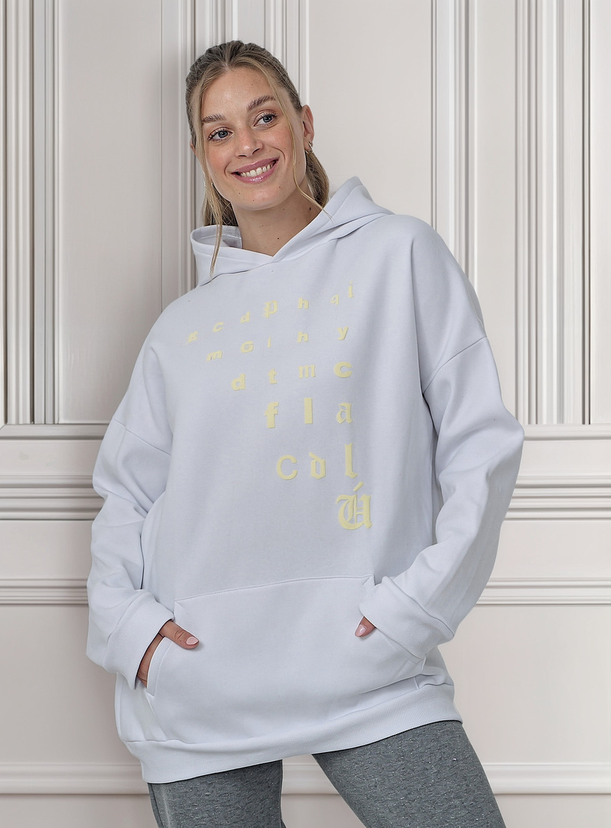 Buzo Amplio Hoodie De Dama Deportivo Oversize Talles Grandes - Imagen 11