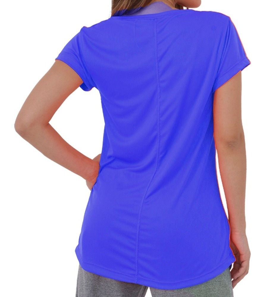 Remera Manga Corta De Dama Cuello Redondo Básica Larga - Imagen 9