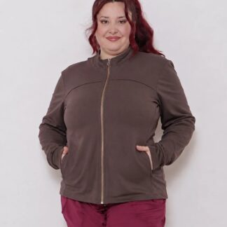 Campera Deportiva Mujer Microfibra Bolsillos Talles Grandes