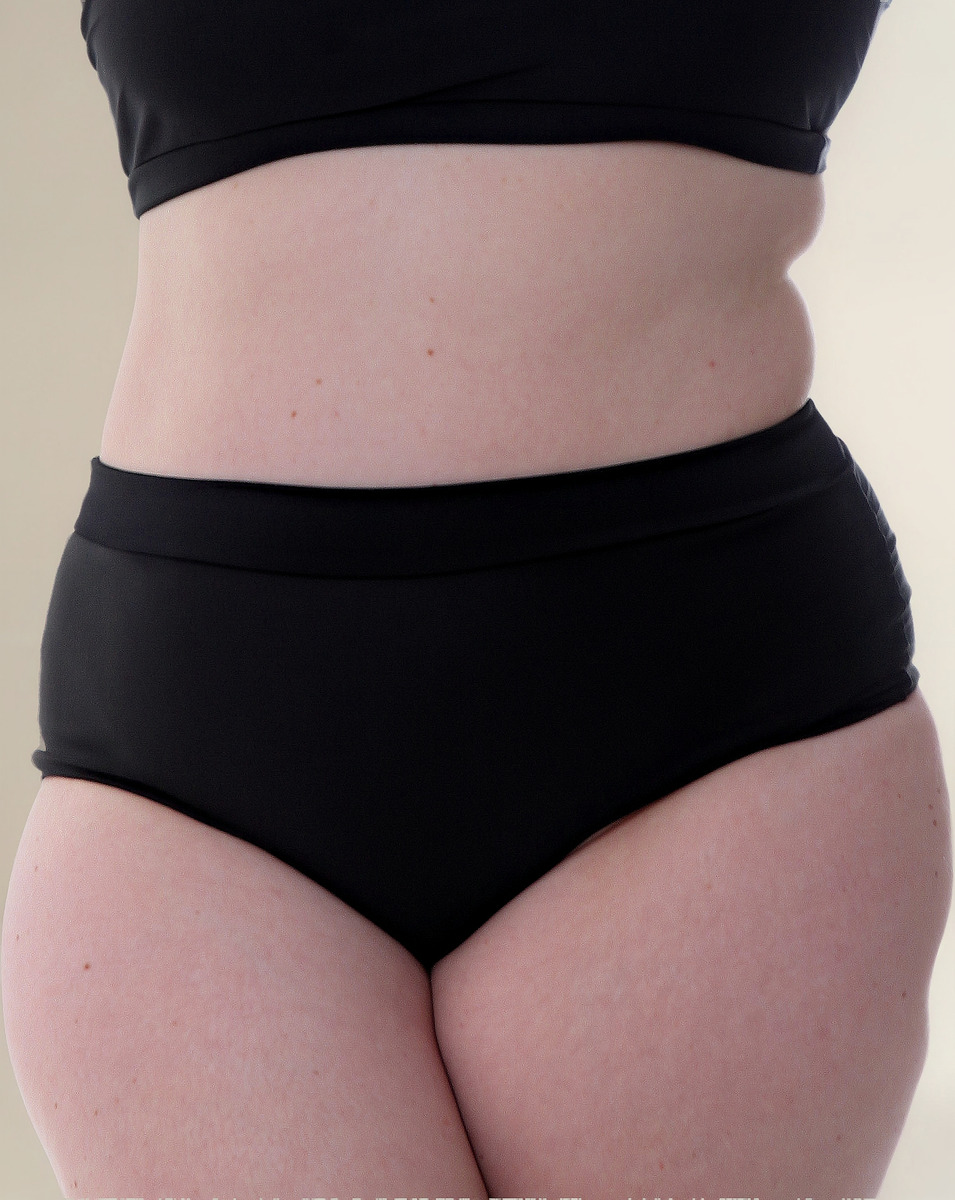 Bombacha De Bikini Vedetina Tiro Medio Cintura Doble