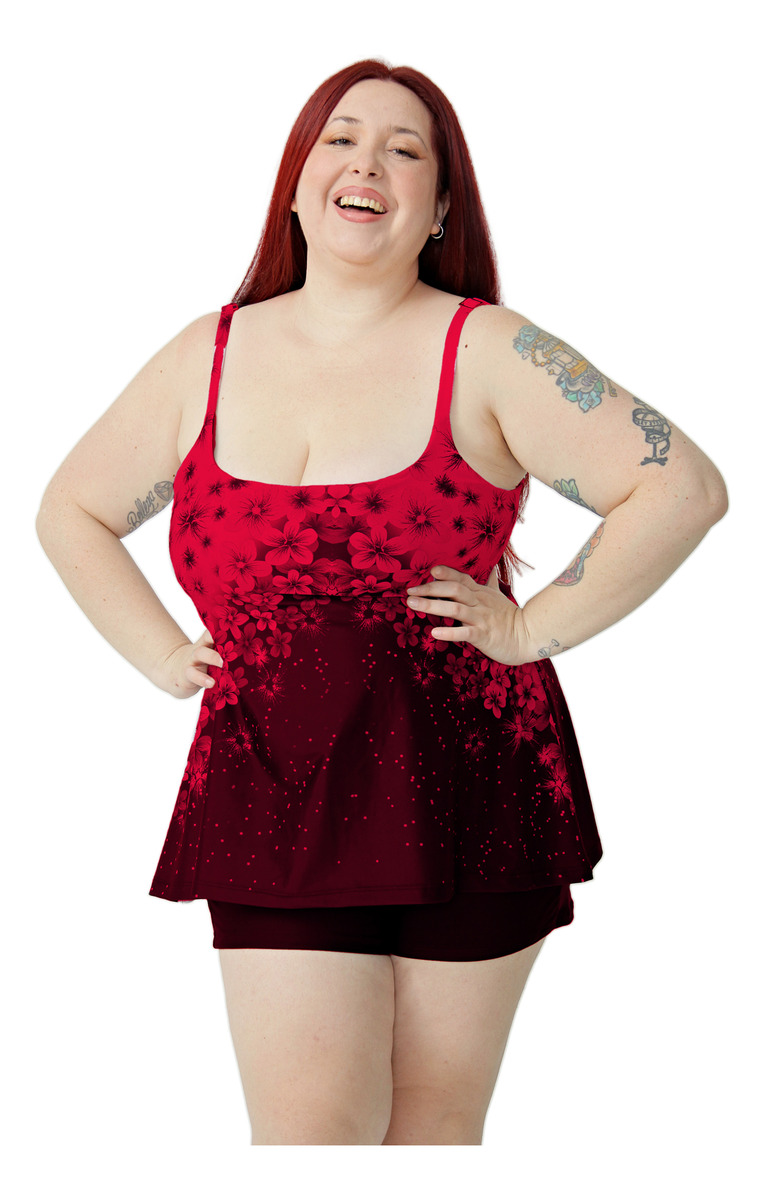 Tankini Suelta C/ Corpiño Interno Talles Grand (solo Remera) - Imagen 7
