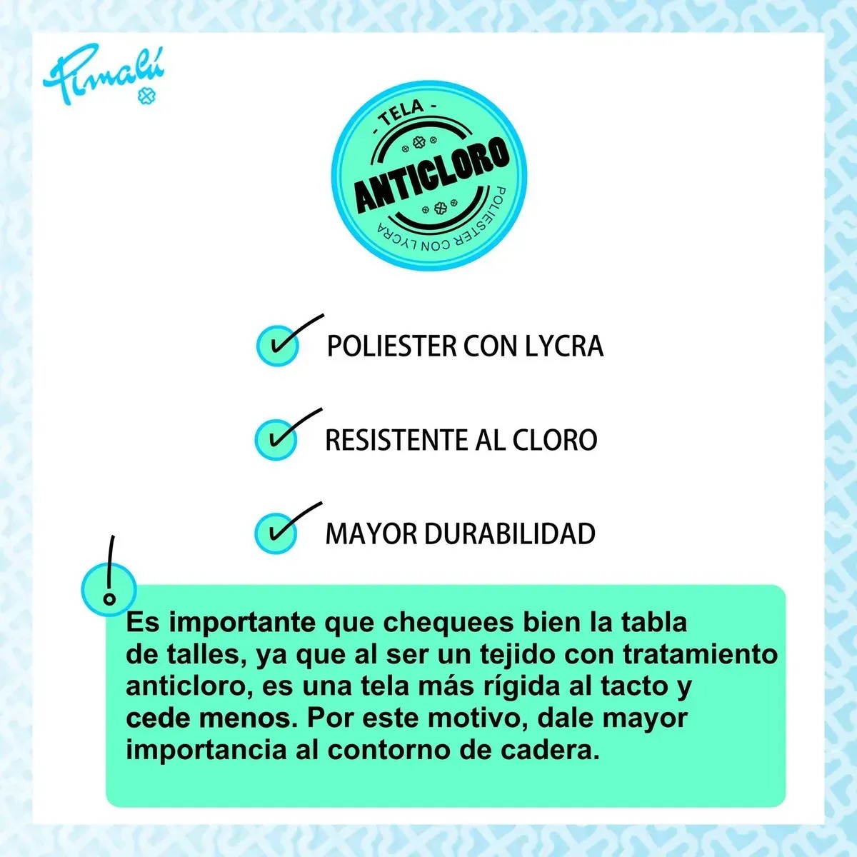 Entera Deportiva Anticloro Estampada Broche Talles Grandes - Imagen 10