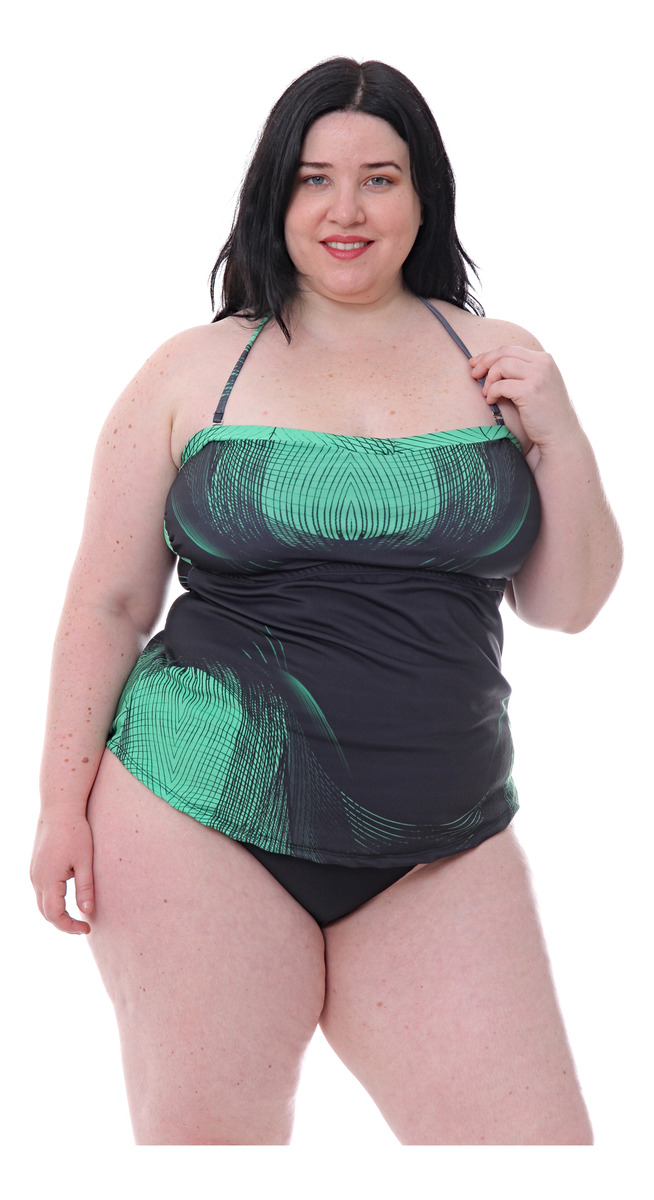 Tankini Strapless Suelta C/ Bretel Desmontable (solo Remera) - Imagen 12