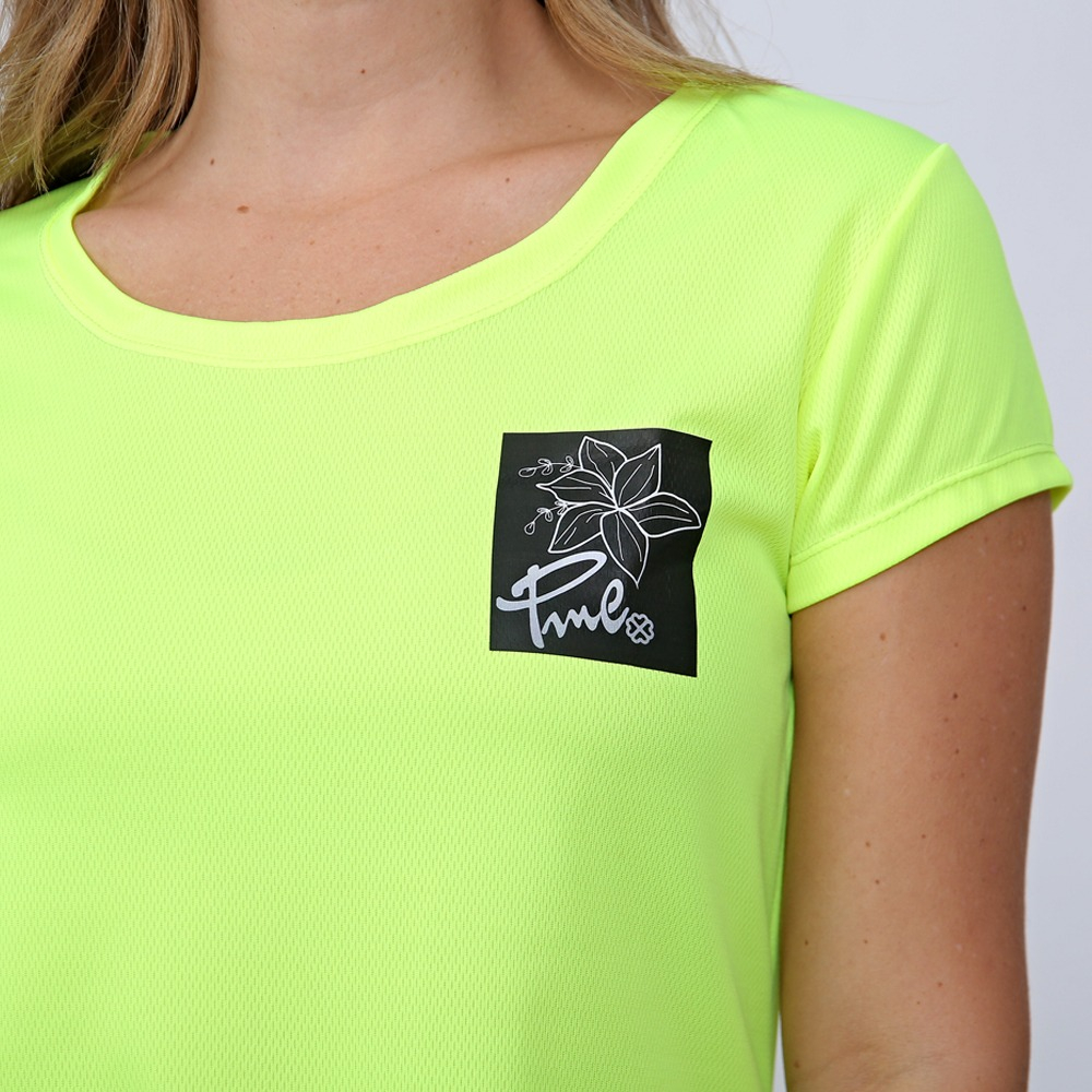 Remera Deportiva Mujer Manga Corta Tela Dry Fit Con Estampa - Imagen 3