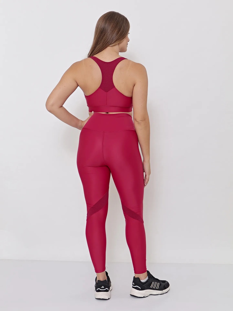 Calza Larga Lycra Combinada Textura Tiro Alto Talles Grandes - Imagen 4