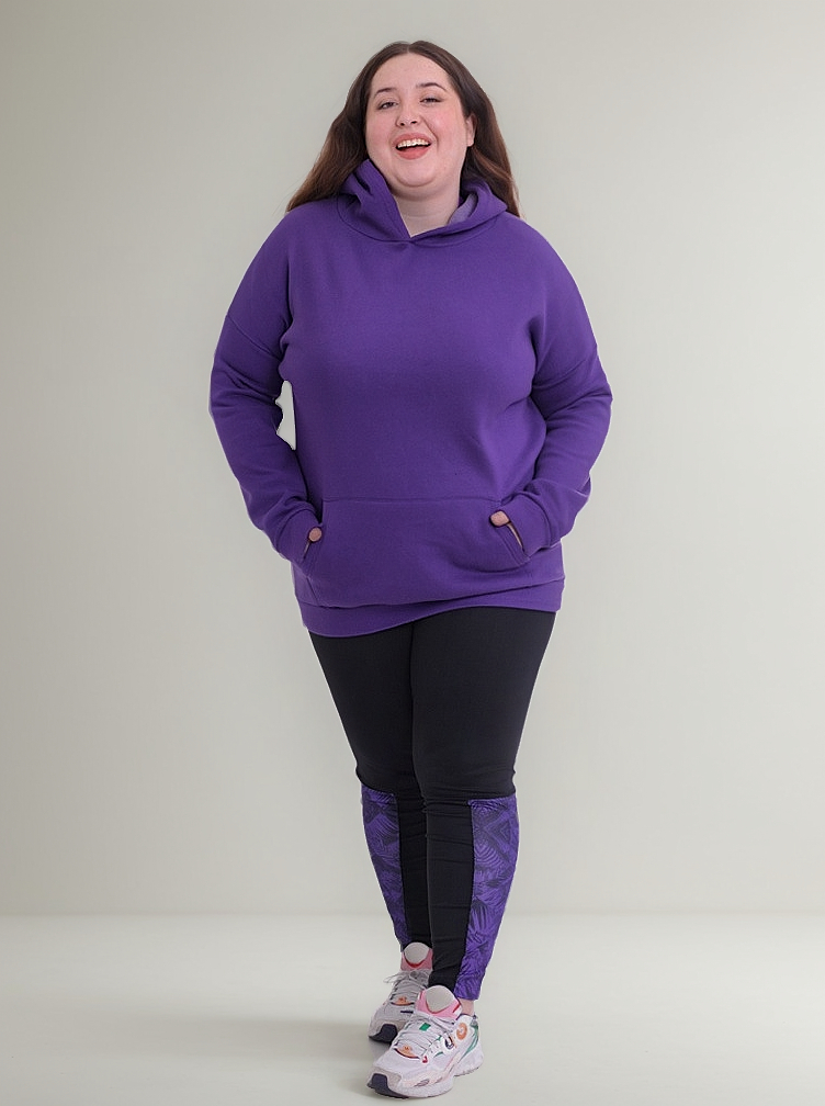 Buzo Hoddie Con Capucha Y Bolsillo Conguro Talle Grande