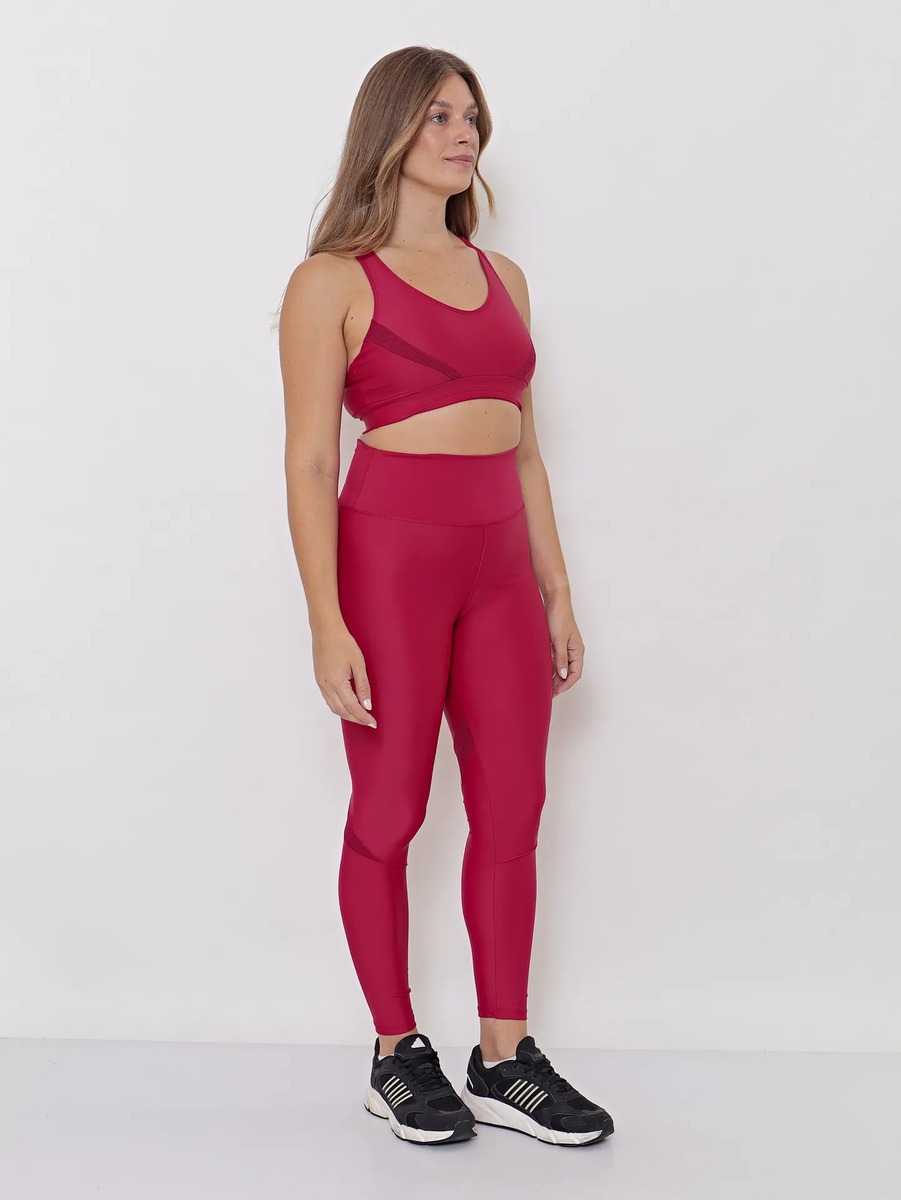 Calza Larga Lycra Combinada Textura Tiro Alto Talles Grandes - Imagen 2