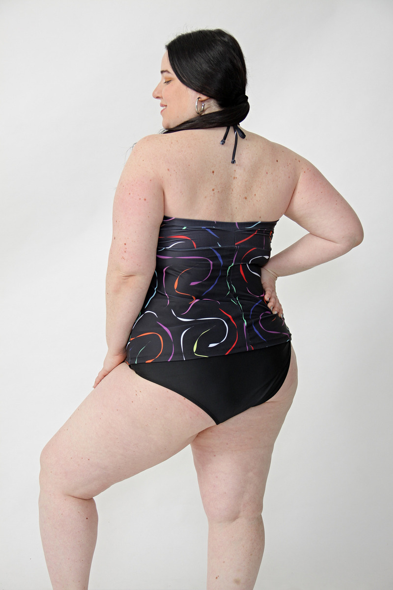 Tankini Strapless Estampada Bretel Desmontable (solo Remera) - Imagen 3