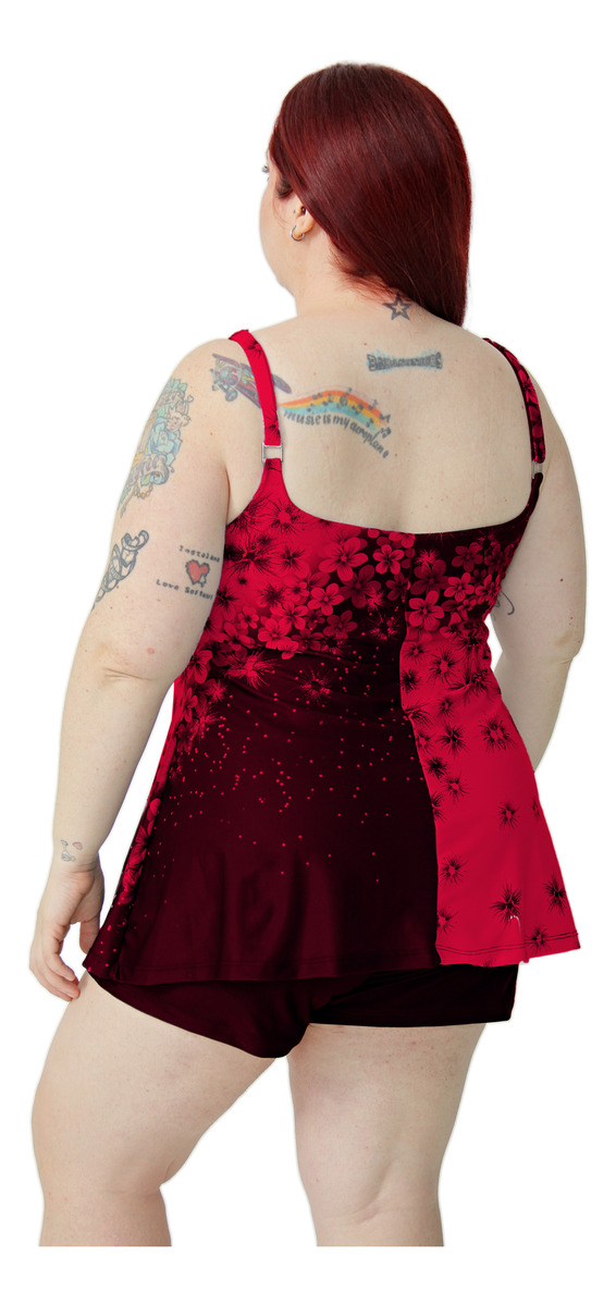 Tankini Suelta C/ Corpiño Interno Talles Grand (solo Remera) - Imagen 9