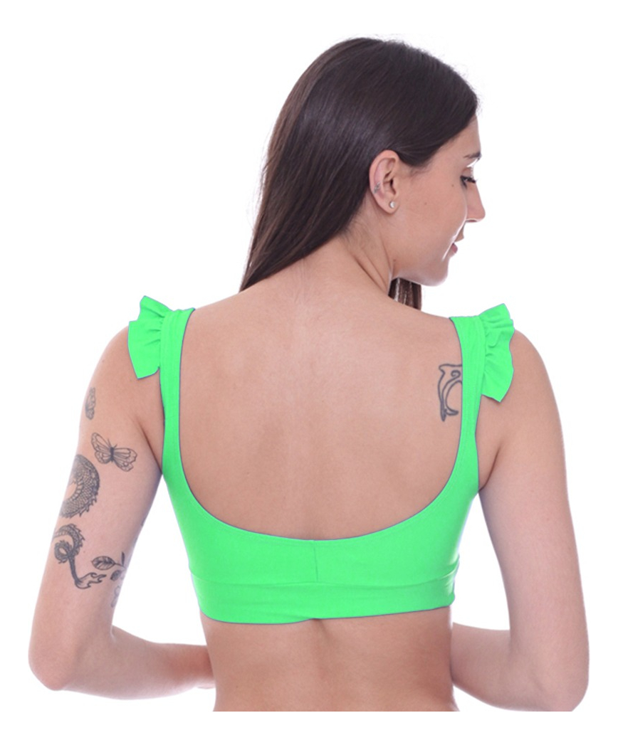 Corpiño De Bikini Tipo Top Con Volados - Imagen 9