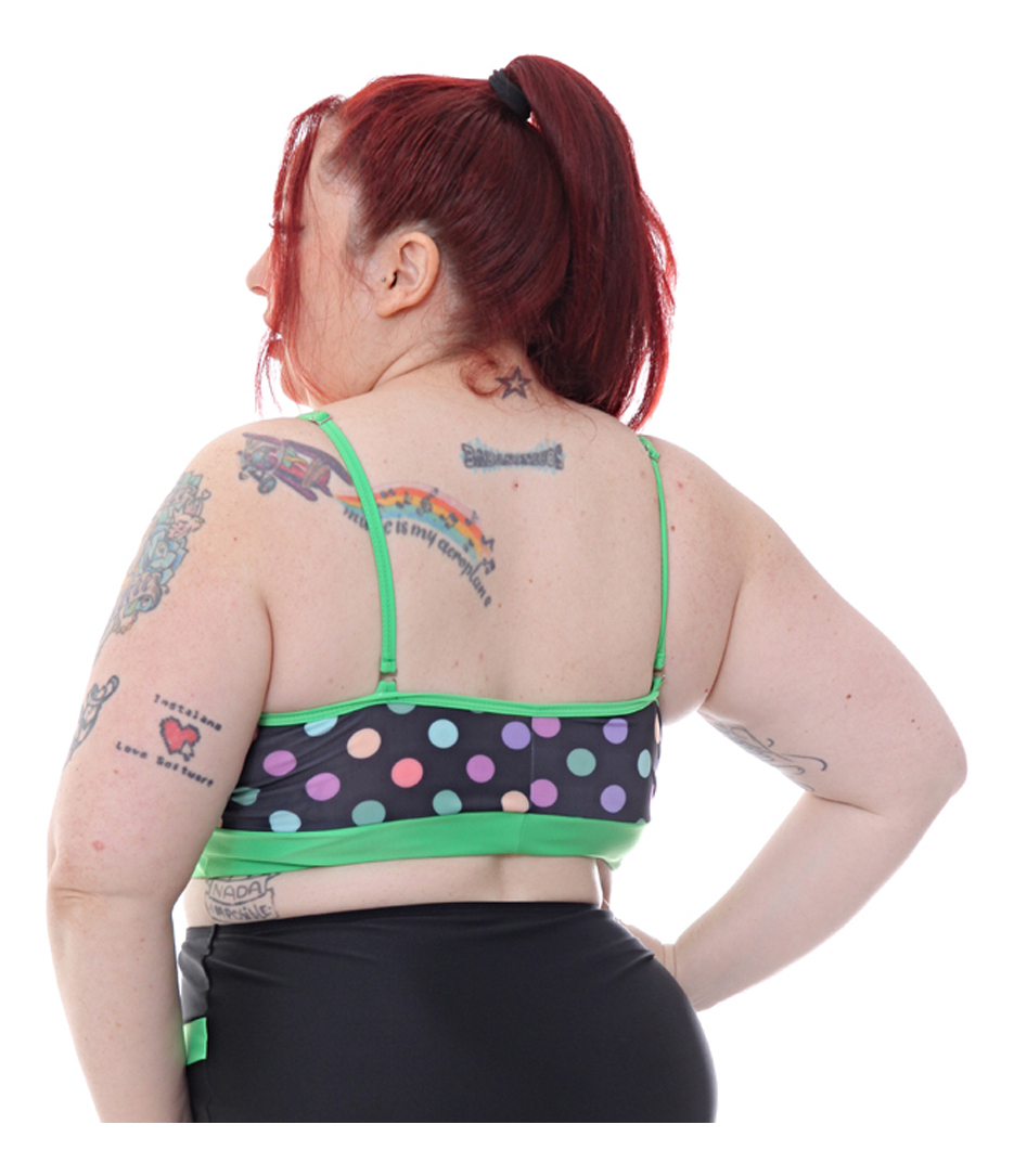 Malla Corpiño Bikini Top Regulable Base Fija Talles Grandes - Imagen 4