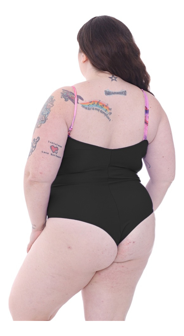 Entera Hombro Descubierto Recortes Modeladora Talles Grandes - Imagen 22