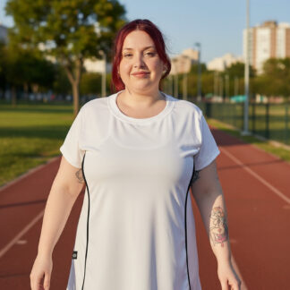 Remera Deportiva Mujer Manga Corta Tela Dry Fit Con Vivos