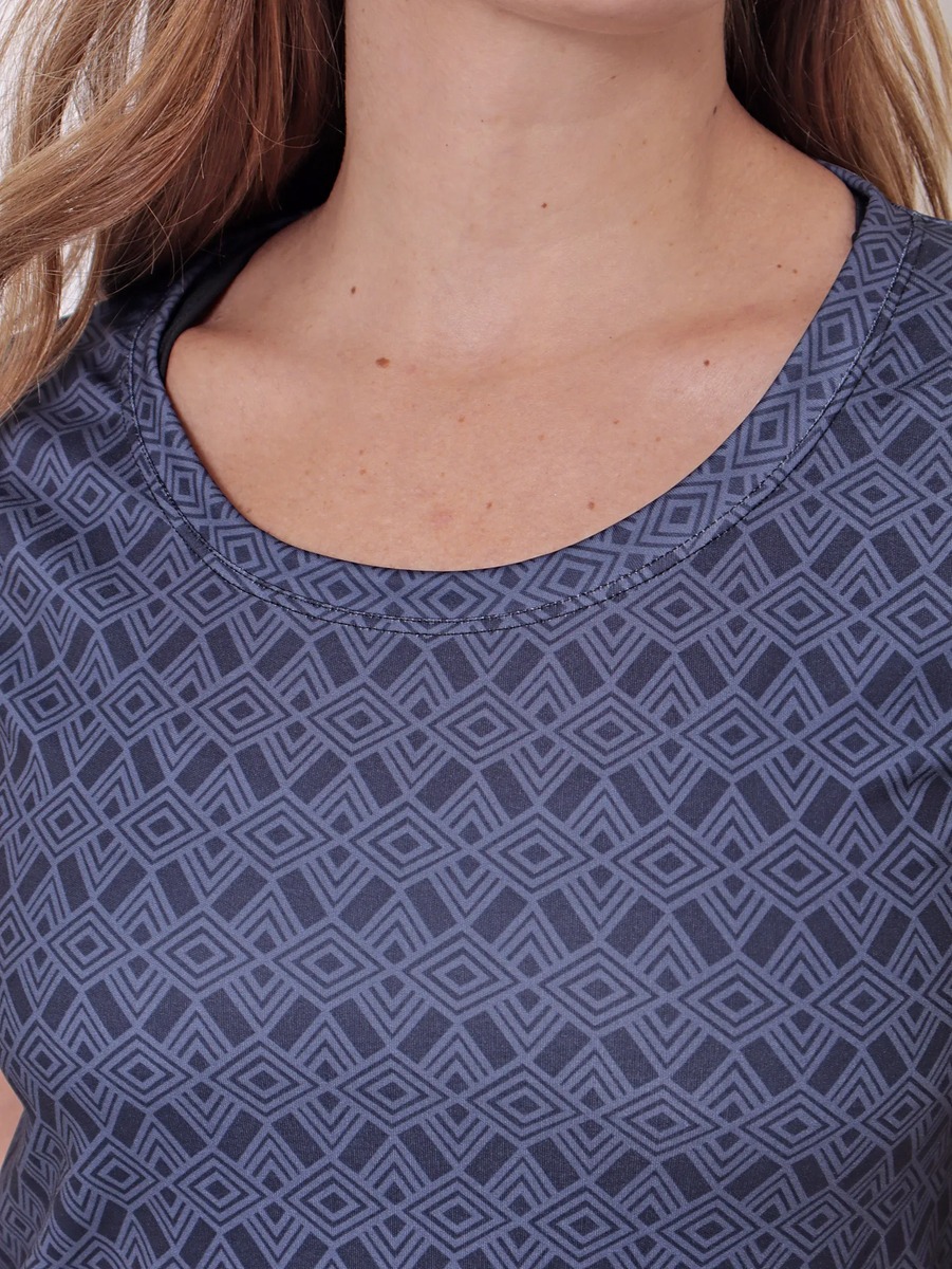 Remera Manga Corta Mujer Cuello Redondo Larga Talles Grandes - Imagen 4