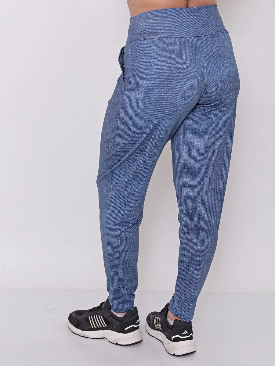 Babucha Mujer Pantalón Deportivo Estampa Jean Talles Grandes - Imagen 3