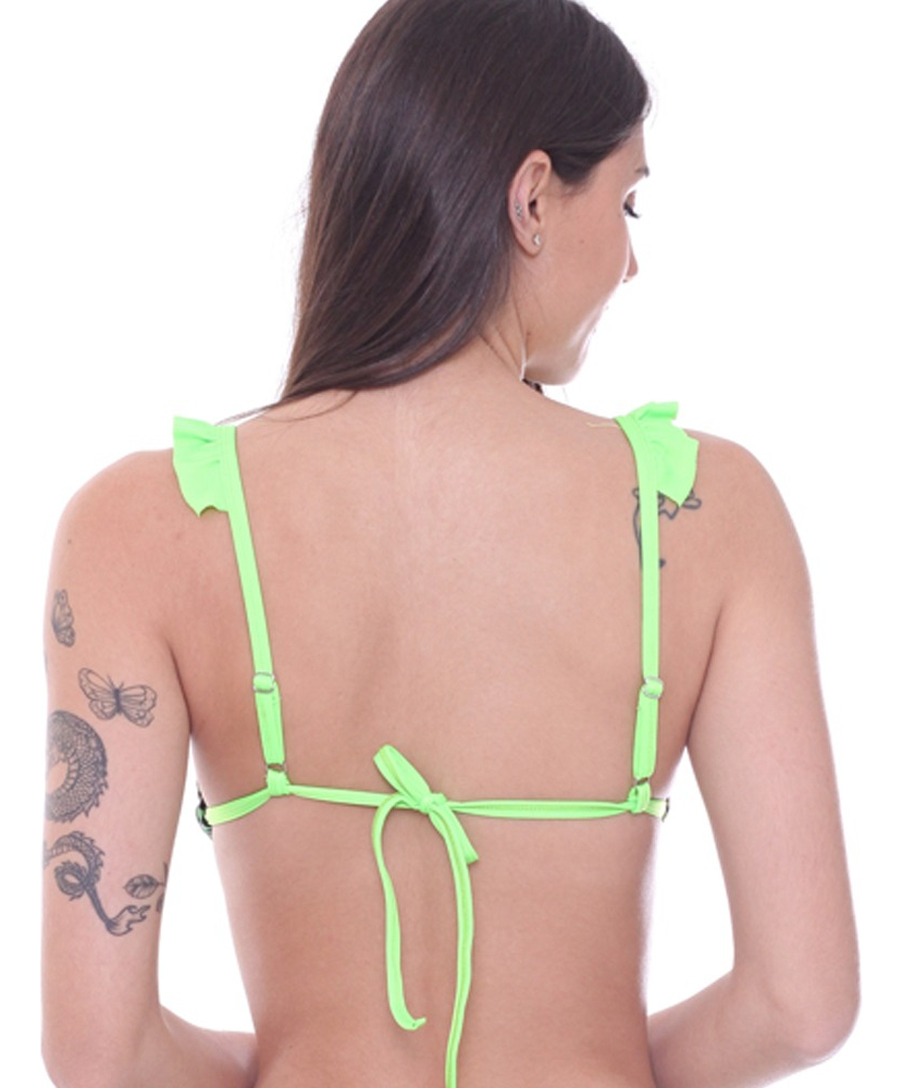 Corpiño De Bikini Estampado Con Volados (solo Corpiño) - Imagen 5