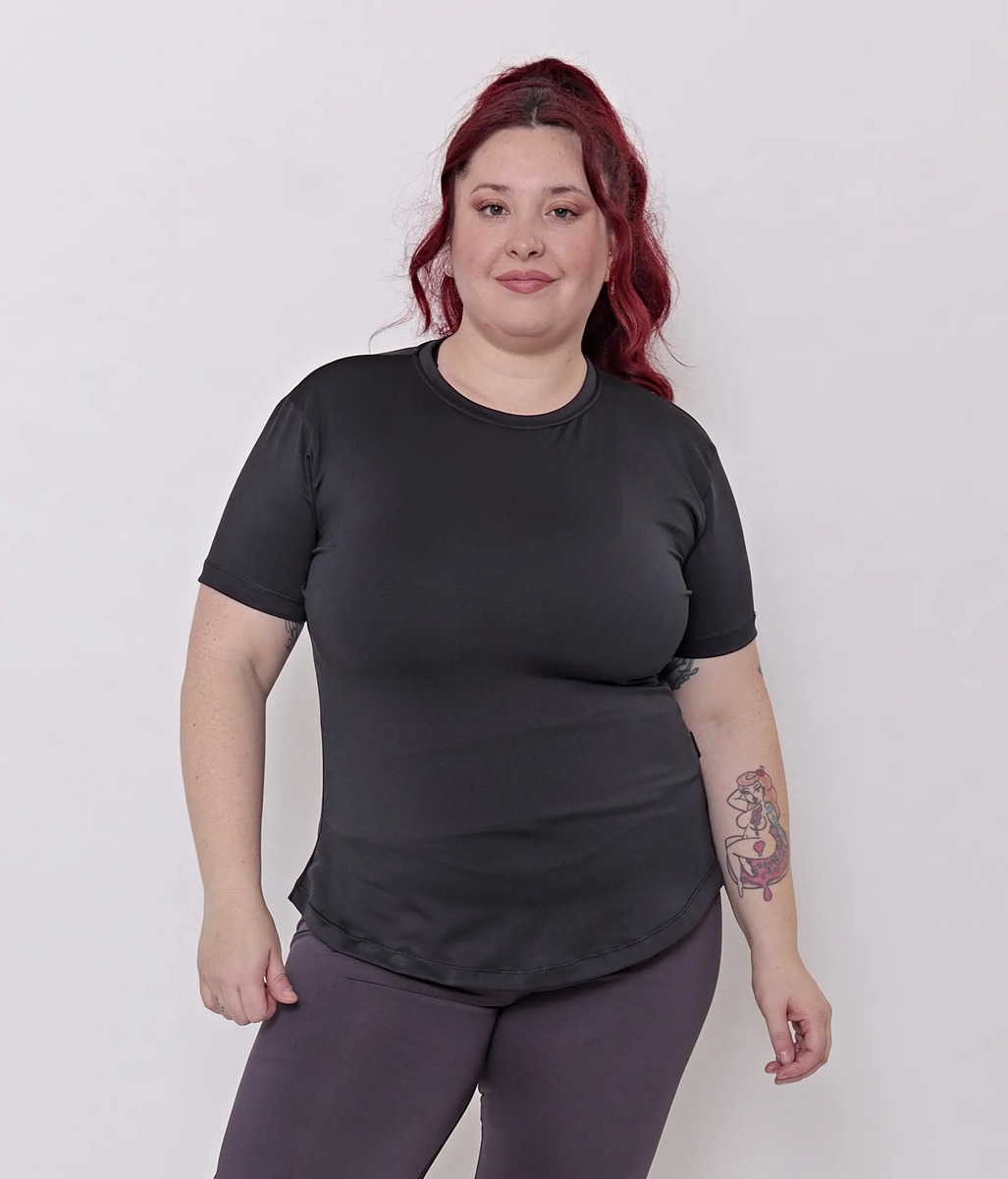 Remera Manga Corta Mujer Escote Redondo Talles Grandes
