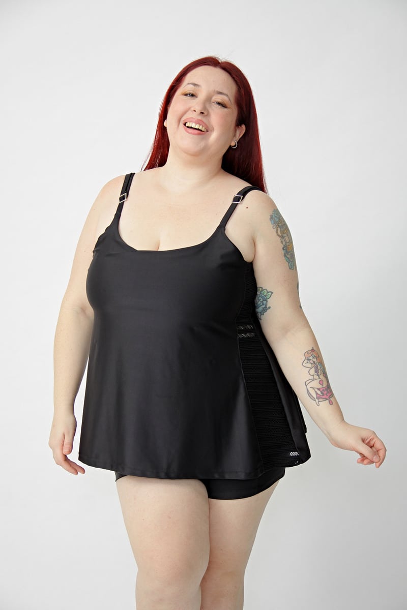 Tankini Suelta Corpiño Interno Lateral Fantasía (solo Remera)