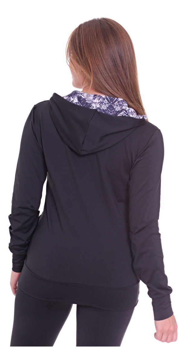 Campera Deportiva De Mujer Larga Con Capucha Talles Grandes - Imagen 2