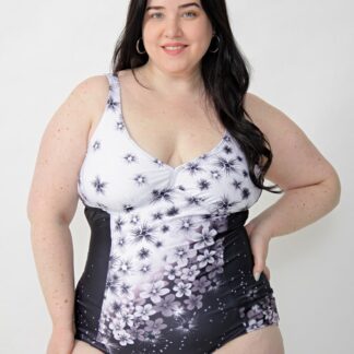 Entera Estampada Con Recortes Modeladora Talles Grandes
