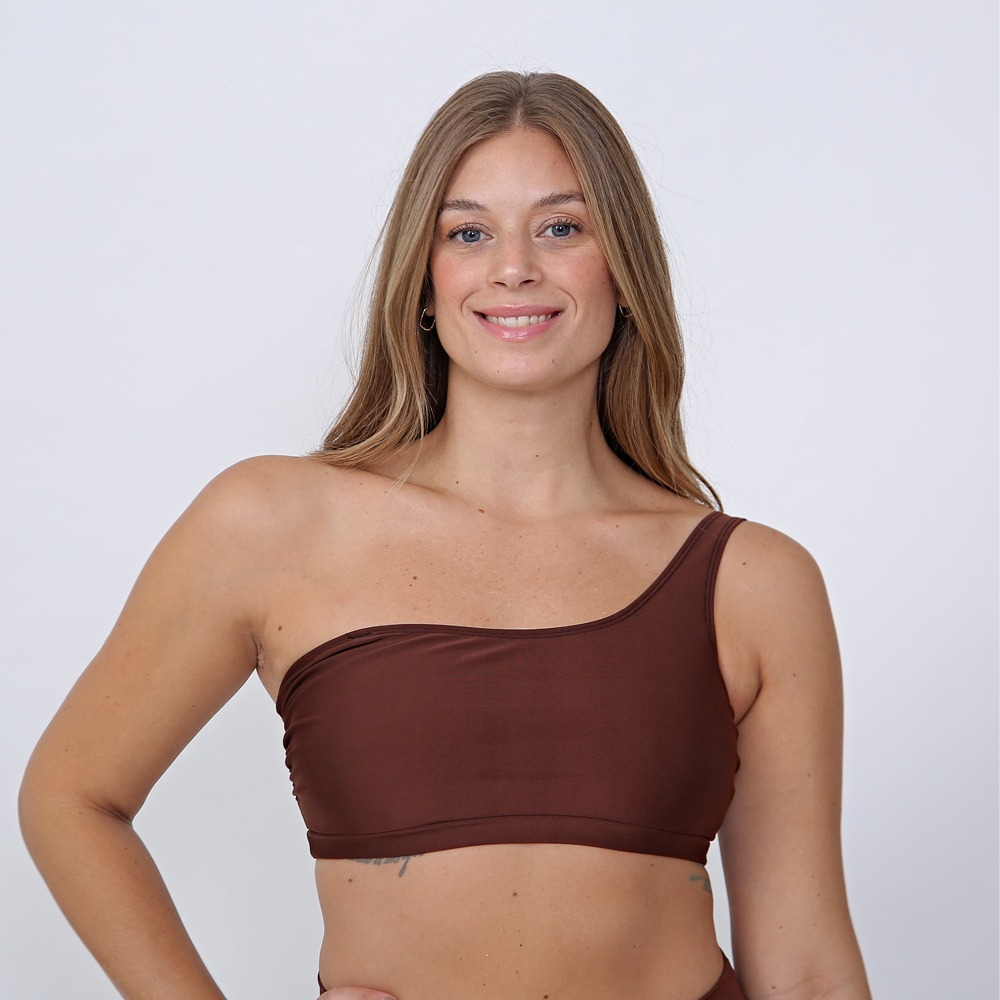 Corpiño De Bikini Tipo Top 1 Solo Hombro - Imagen 7