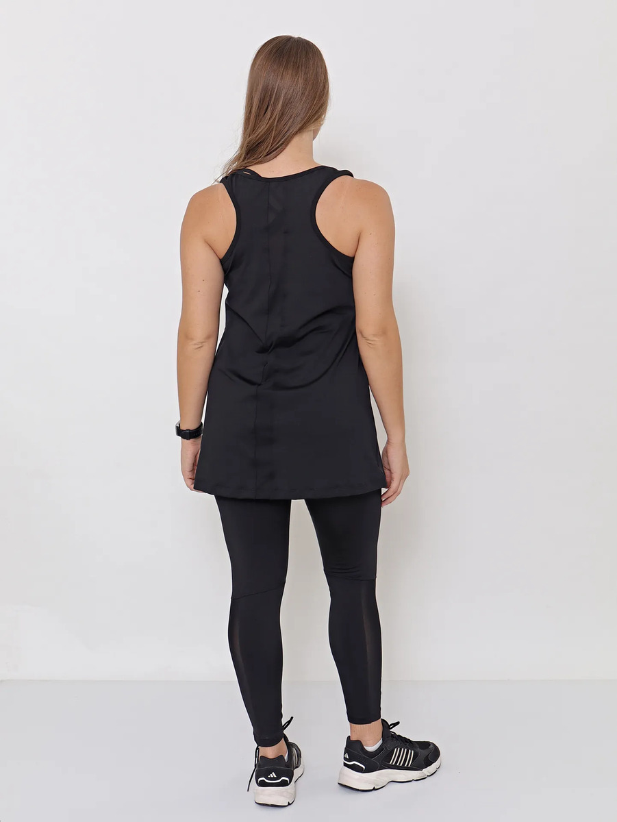 Musculosa Deportiva Mujer Larga Detalle Tull Talles Grandes - Imagen 3