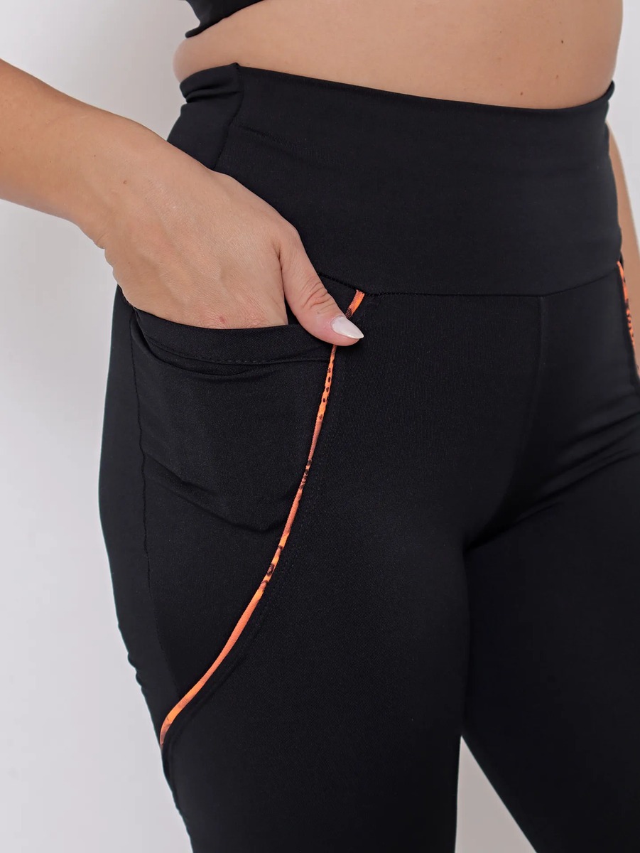 Calza Deportiva Mujer Con Bolsillos Y Vivos Talles Grandes - Imagen 3