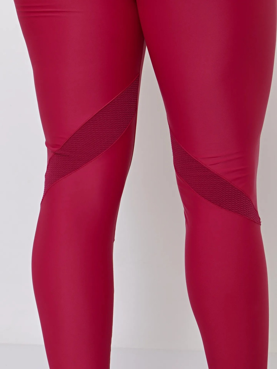 Calza Larga Lycra Combinada Textura Tiro Alto Talles Grandes - Imagen 3
