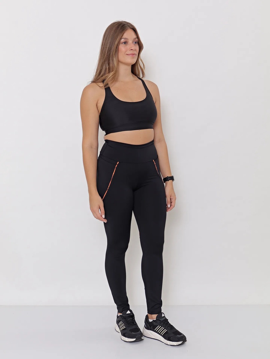Calza Deportiva Mujer Con Bolsillos Y Vivos Talles Grandes - Imagen 2