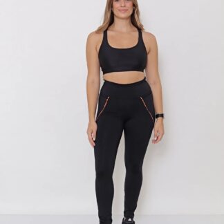 Calza Deportiva Mujer Con Bolsillos Y Vivos Talles Grandes