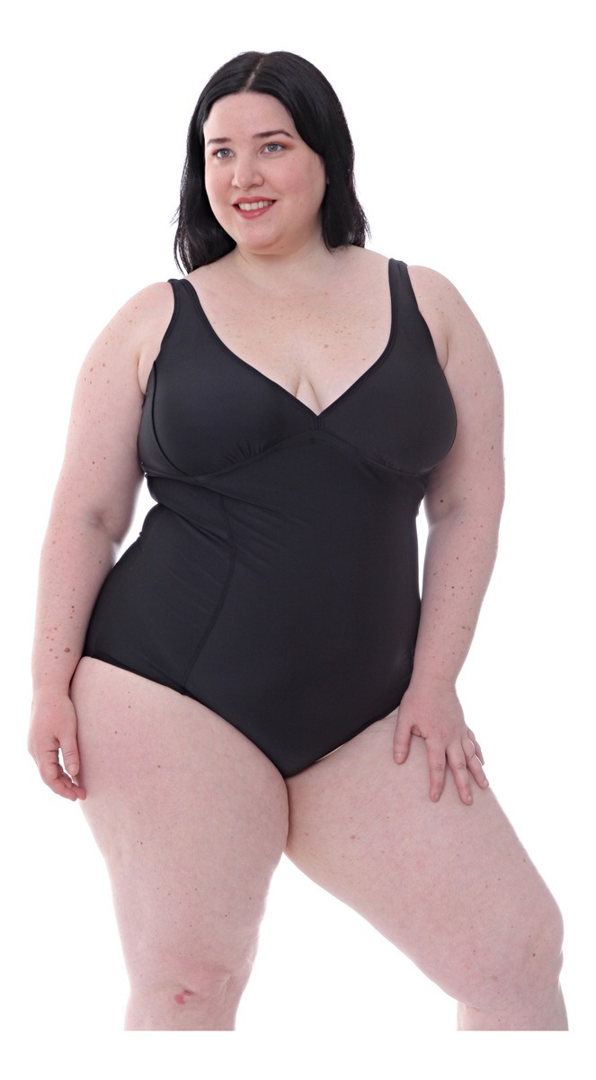 Malla Entera Clásica Con Corte Bajo Busto y Recortes Modeladores - Imagen 3