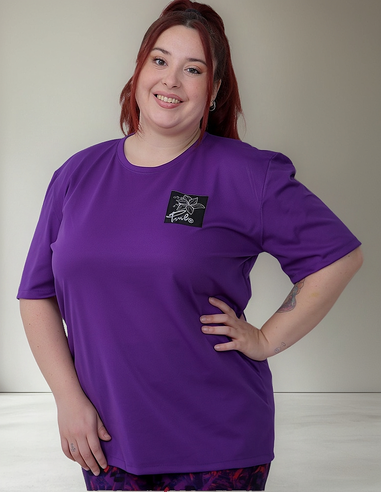 Remera Deportiva Mujer Manga Corta Tela Dry Fit Con Estampa - Imagen 6