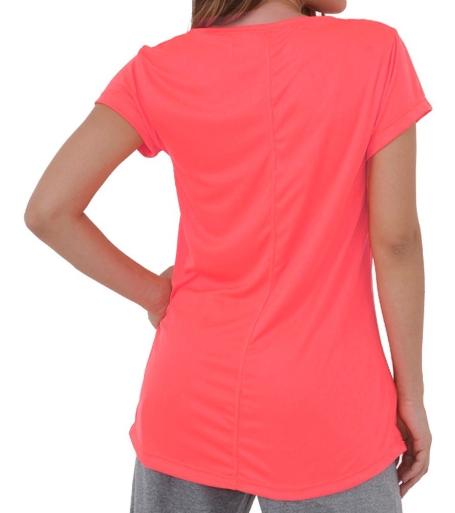 Remera Manga Corta De Dama Cuello Redondo Básica Larga - Imagen 14