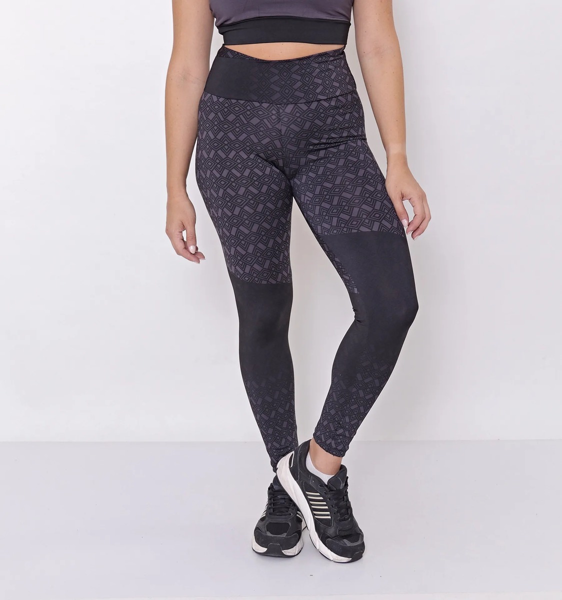 Calza Larga Deportiva Estampada Cintura Doble Talles Grandes