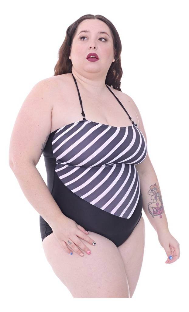 Entera Strapless Estampada Bretel Desmontable Talles Grandes - Imagen 9