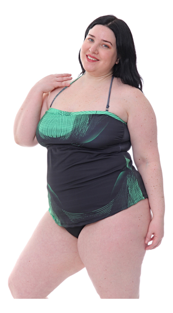 Tankini Strapless Suelta C/ Bretel Desmontable (solo Remera) - Imagen 7