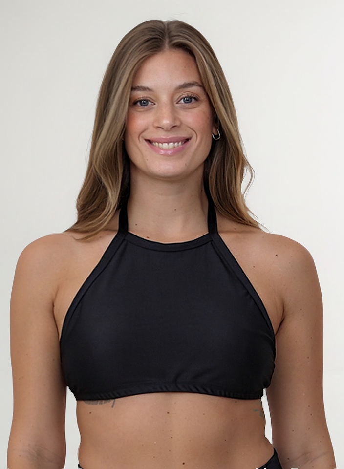 Corpiño De Bikini Halter Liso Pimalu Directo De Fabrica