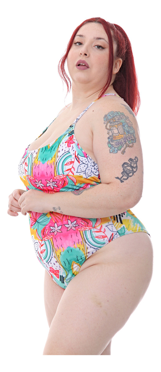 Malla Entera Estampada Bretel Fino Calce Perfecto - Imagen 6