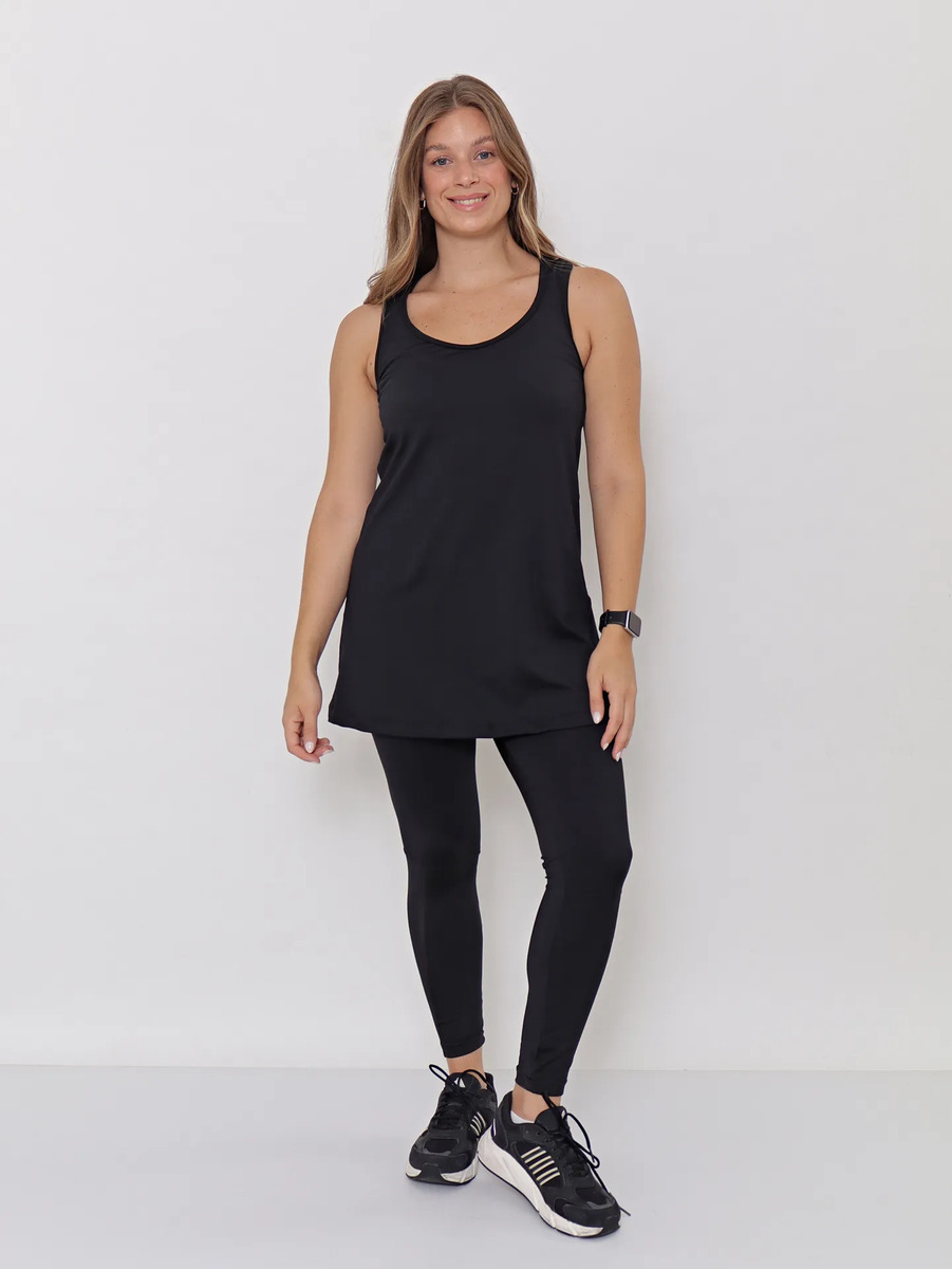 Musculosa Deportiva Mujer Larga Detalle Tull Talles Grandes