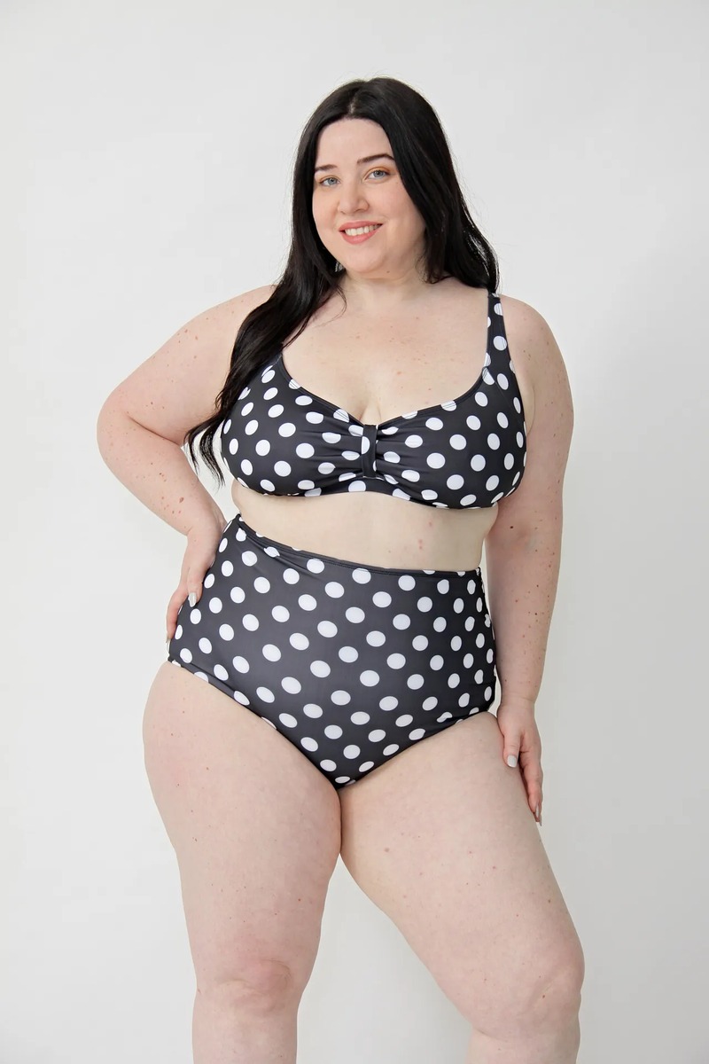 Corpiño De Bikini Estampado Con Traba Al Centro Talles Grandes - Imagen 3