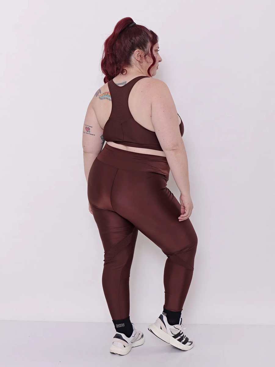 Calza Larga Lycra Combinada Textura Tiro Alto Talles Grandes - Imagen 13