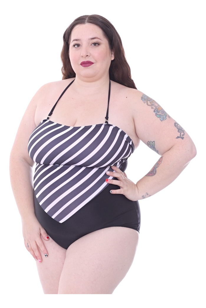 Entera Strapless Estampada Bretel Desmontable Talles Grandes - Imagen 8