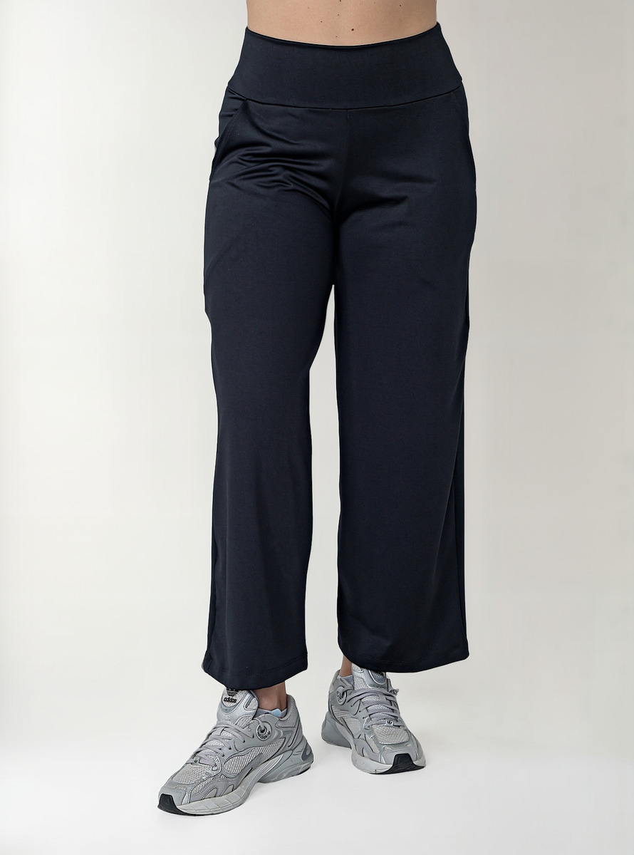 Pantalón Ancho Microfibra Con Lycra Tiro Alto Talles Grandes - Imagen 10