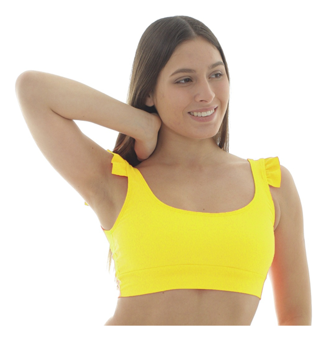 Corpiño De Bikini Tipo Top Con Volados - Imagen 40