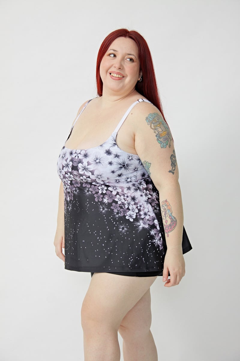 Tankini Suelta C/ Corpiño Interno Talles Grand (solo Remera) - Imagen 2